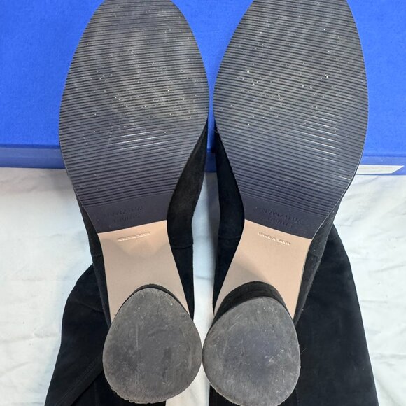 NIB Stuart Weitzman Eloise 90 Black Suede Knee-High Boots – Size 9M - Picture 2 of 9